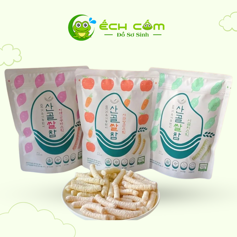 Bánh gạo lứt hữu cơ Ecomommeal Sangol vị khoai lang tím, 25g/gói