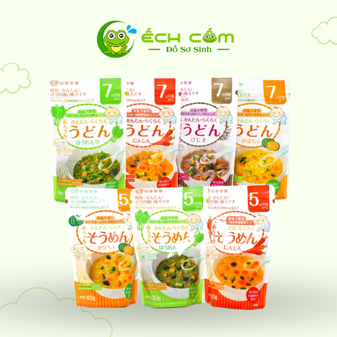 Mì Udon Tanabiki Tách Muối  Mix Vị Rau Bina và Súp Lơ Xanh  5M 120g