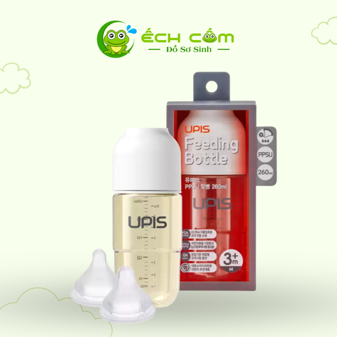Bình sữa UPIS PPSU L 260ml (  Trắng )
