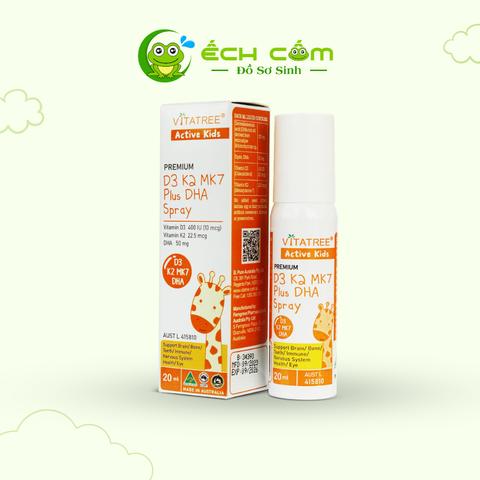 Xịt Vitatree D3k2 MK7 Plus DHA Spray 20ml
