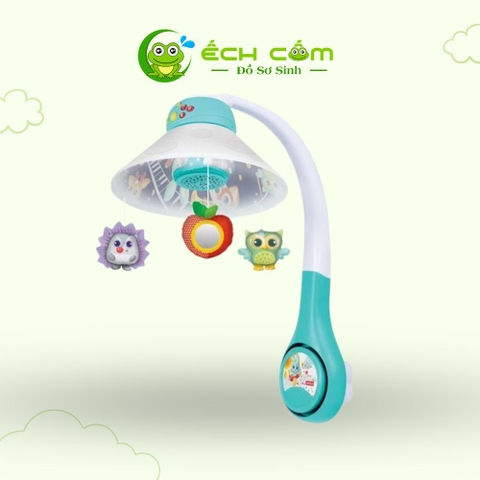 Đồ chơi treo nôi kết hợp đèn chiếu trăng sao cho bé, bằng nhựa và vải, mã hàng: 720005, nhãn hiệu: Winfun, hàng mới 100%