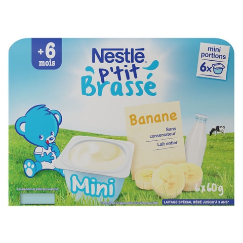 Sữa Chua  Nestle Ptit  Vị  Chuối ( Sét 6 Hộp )