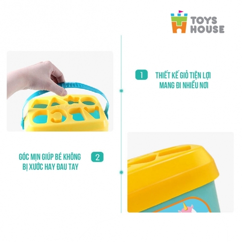 Đồ chơi thả hình khối và chữ cho bé