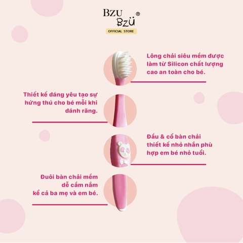 BZU BZU Kids Toothbrush (Blue)/ Bàn chải đánh răng dành cho trẻ em BZU BZU (Xanh)