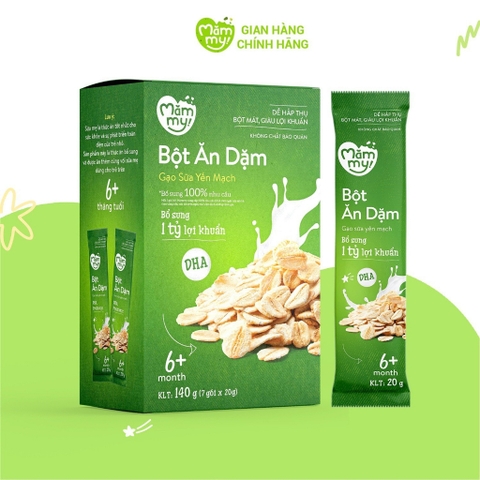 Bột Ăn Dặm Mămmy - Gạo Sữa Yến Mạch Hộp 140g