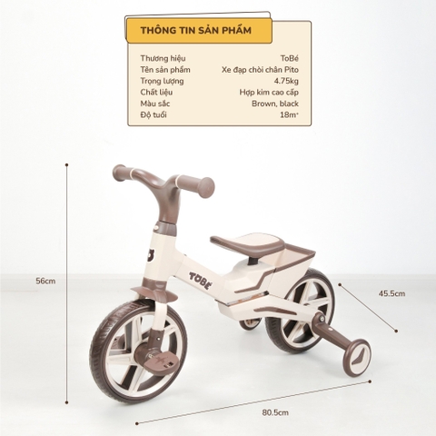 Xe Đạp Đồ Chơi Đa Năng TOBE  PITO