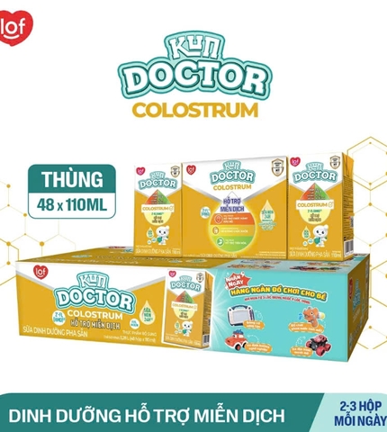 KUN DOCTOR COLOSTRUM DINH DƯỠNG GIÚP TRẺ TĂNG ĐỀ KHÁNG & TIÊU HÓA TỐT( 110mlx48)