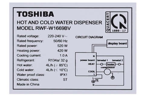Cây nước nóng lạnh Toshiba RWF-W1669BV(W1)