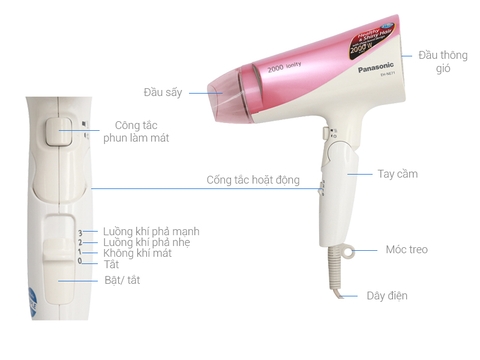 Máy Sấy Tóc Panasonic EH-NE71-P645 2000 W - Chính Hãng