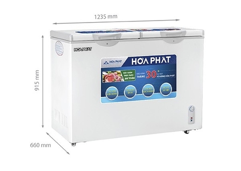 Tủ đông Hòa Phát 271 lít 2 ngăn HCF 656S2N2 - Dàn nhôm