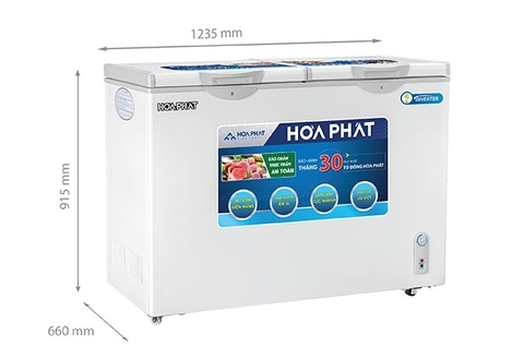 Tủ đông Hòa Phát Inverter 271 lít 2 ngăn HCFI 656S2Đ2 - Dàn đồng