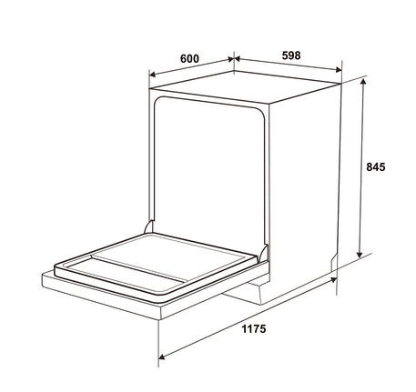 Máy rửa bát độc lập Hafele HDW-F6072B
