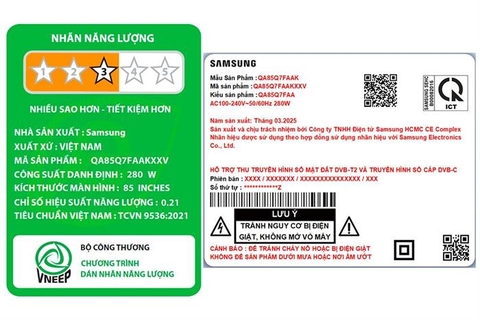 Smart Tivi QLED Tivi 4K  85 inch Samsung QA85Q7FA