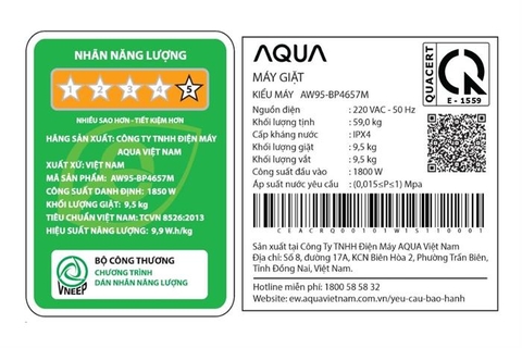 Máy giặt Aqua Inverter 9.5 kg AW95-BP4657M(B)