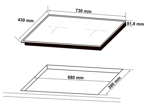Bếp từ lắp âm 2 vùng nấu Hafele HC-I73242B