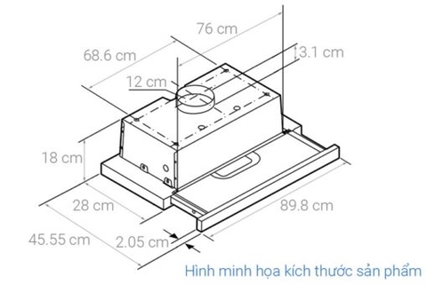 Máy hút mùi âm tủ Bosch DFT93AC50 series 4 90cm