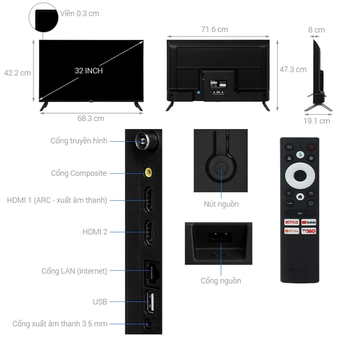 Google Tivi Casper 32 inch 32HGK610