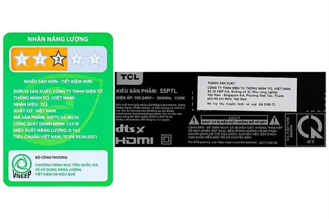 Google Tivi QLED TCL 4K 55 inch 55P7L