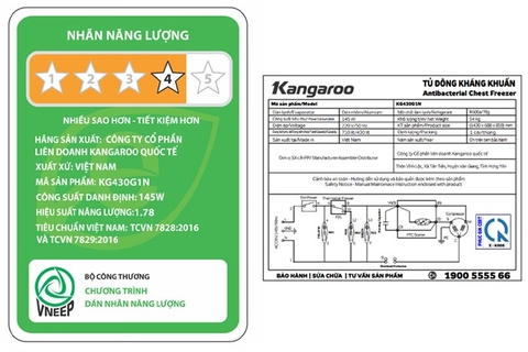 Tủ đông 2 cánh Kangaroo 430 lít KG430G1N