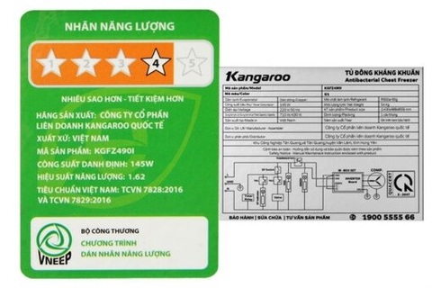 Tủ đông Kangaroo Inverter 430 lít KGFZ490IG1
