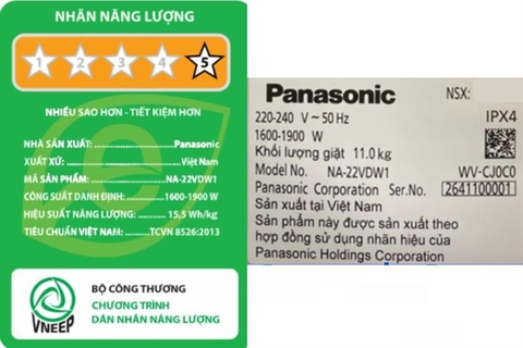 Máy giặt Panasonic Inverter 12kg NA-24VDW1BVT