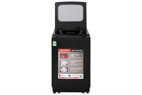 Máy giặt Sharp cửa trên 12.5 kg ES-TM125CN-BK