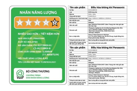 Điều hòa Panasonic Inverter 12000 BTU 1 chiều CU/CS-AU12BKH-8