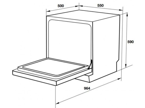 Máy rửa bát để bàn 10 bộ Hafele HDW-T5551B 538.21.340