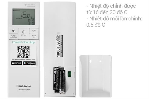 Điều hòa Panasonic Inverter 18000 BTU 1 chiều CU/CS-U18BKH-8