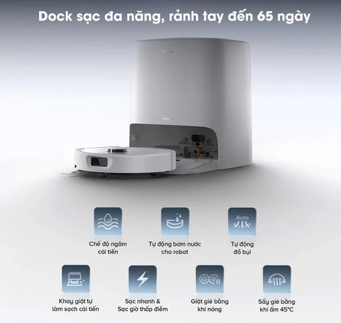 Robot hút bụi lau nhà Roborock Qrevo 2 Pro-Trắng