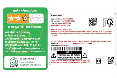 Smart Tivi Samsung 4K 65 inch UA65U8500F