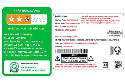 Smart Tivi QLED Tivi 4K 85 inch Samsung QA85Q8FA