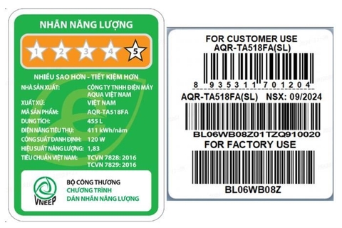 Tủ lạnh Aqua Inverter 455 lít AQR-TA518FA(SL)