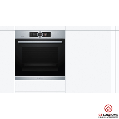 LÒ NƯỚNG BOSCH HBG6764S6B SERIE 8 71L ÂM TỦ NHIỆT PHÂN