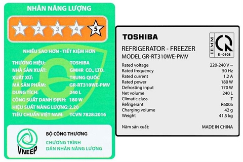 Tủ lạnh Toshiba inverter 240 lít GR-RT310WE-PMV(68)