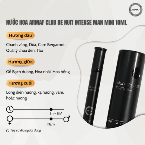Nước hoa ARMAF Club de Nuit 10ML