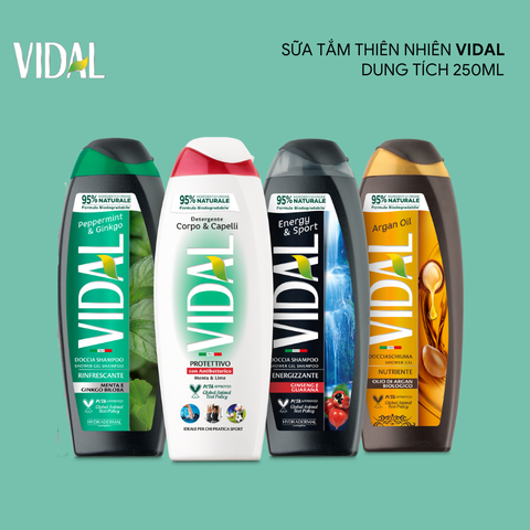 Sữa tắm thiên nhiên Vidal 250ml