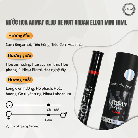 Nước hoa Armaf Club De Nuit Urban Man Elixir 10ml