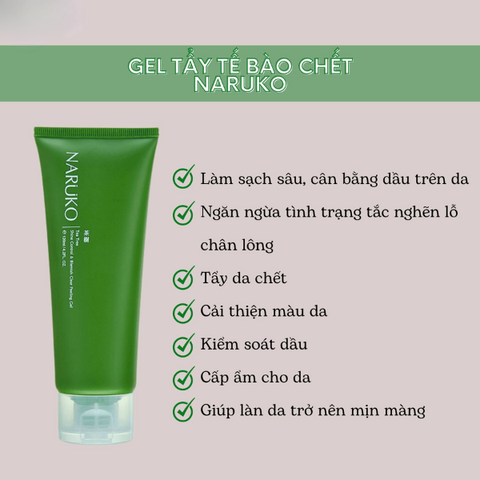 Tẩy Tế Bào Chết Naruko Trà Tràm Dạng Gel 120ml