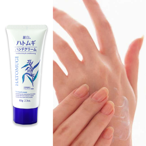 Kem Dưỡng Da Tay Mềm Mại Hạt Ý Dĩ Hatomugi Hand Cream 65g