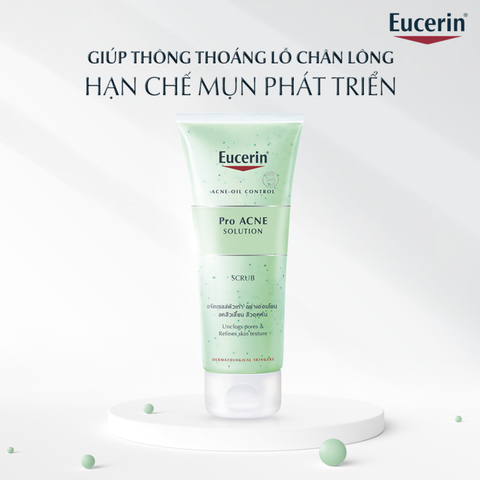 Tẩy Tế Bào Chết Eucerin Dành Cho Da Nhờn Mụn 100ml Pro ACNE Solution Scrub