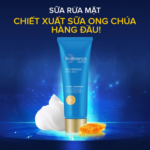 Sữa Rửa Mặt Bio-essence Cho Da Dầu & Hỗn Hợp 100g Bio-Essence Renew Foamy Cleanser