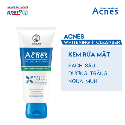 Sữa Rửa Mặt Acnes Dưỡng Sáng Và Ngăn Ngừa Mụn 100g Pure White Cleanser