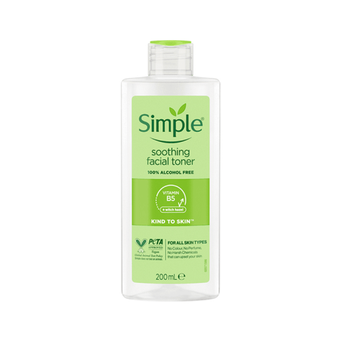 Nước Hoa Hồng Simple Dưỡng Ẩm Cân Bằng Da 200ml Kind to Skin Soothing Facial Toner