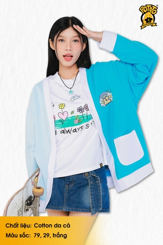 Áo lớp cardigan 12A2 xanh