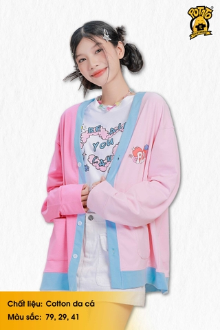 Áo lớp cardigan 12A2 hồng