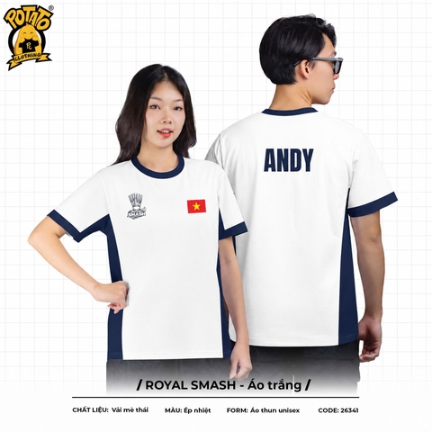 Đồng Phục Pickleball ROYAL SMASH Trắng