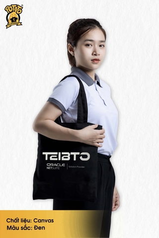 Túi Tote Canvas Đen