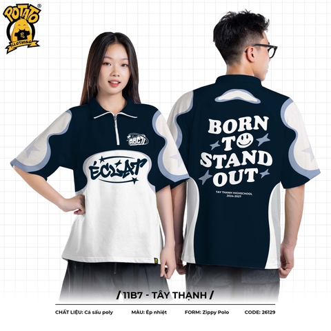 ÁO LỚP POLO ZIPPY CREW 11B7 - TÂY THẠNH