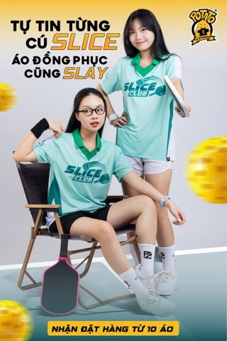 Đồng phục polo Slice Club - Pickleball xanh lá